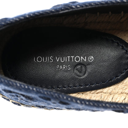 Louis Vuitton LOUIS VUITTON Denim Starboard Espadrille Flats 38.5 Blue 8 of 9
