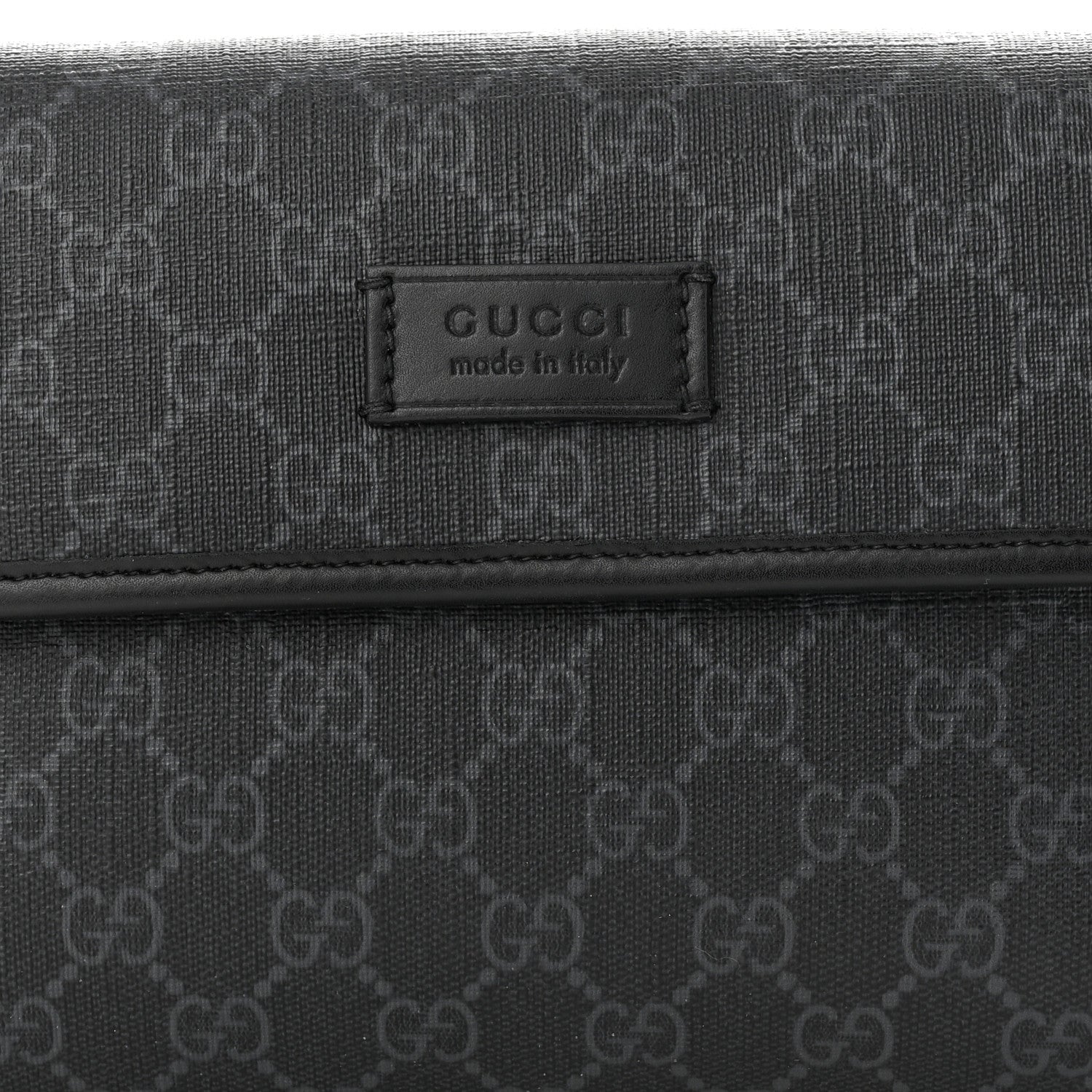 Gucci GG Supreme Monogram Web Slim Belt Bag Black Grey 8 of 10