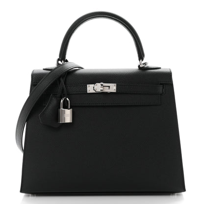 Hermes Epsom Kelly Sellier 25 Black 1 of 11