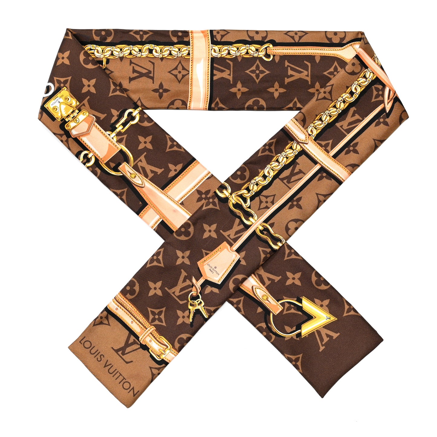 Silk Monogram Confidential Bandeau Brown
