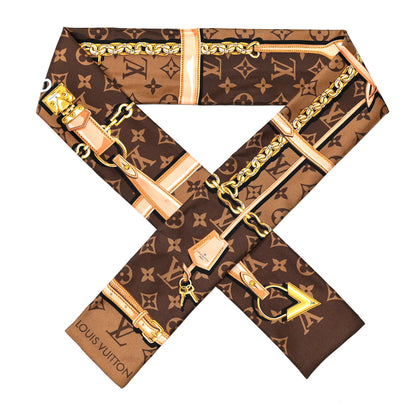 Louis Vuitton Silk Monogram Confidential Bandeau Brown 1 of 5