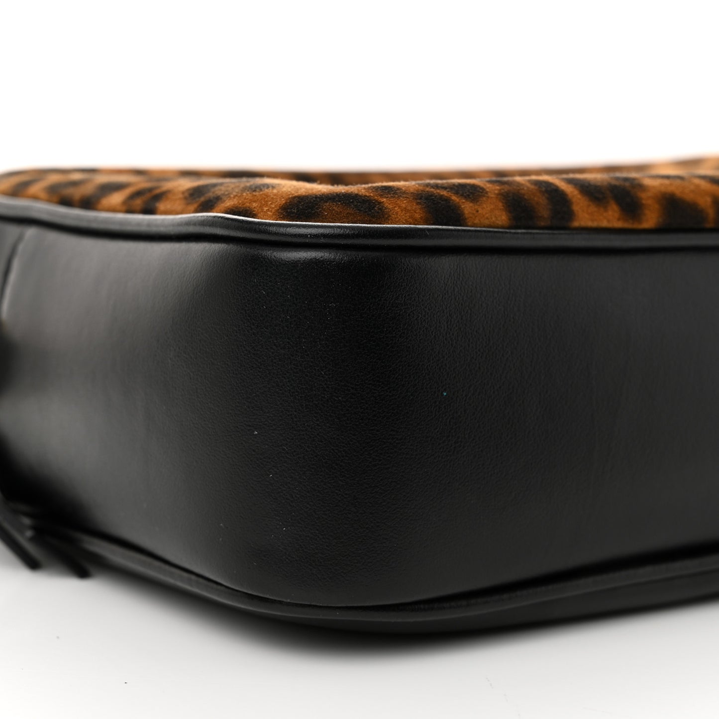 Calfskin Leopard Print Monogram Lou Camera Bag Black