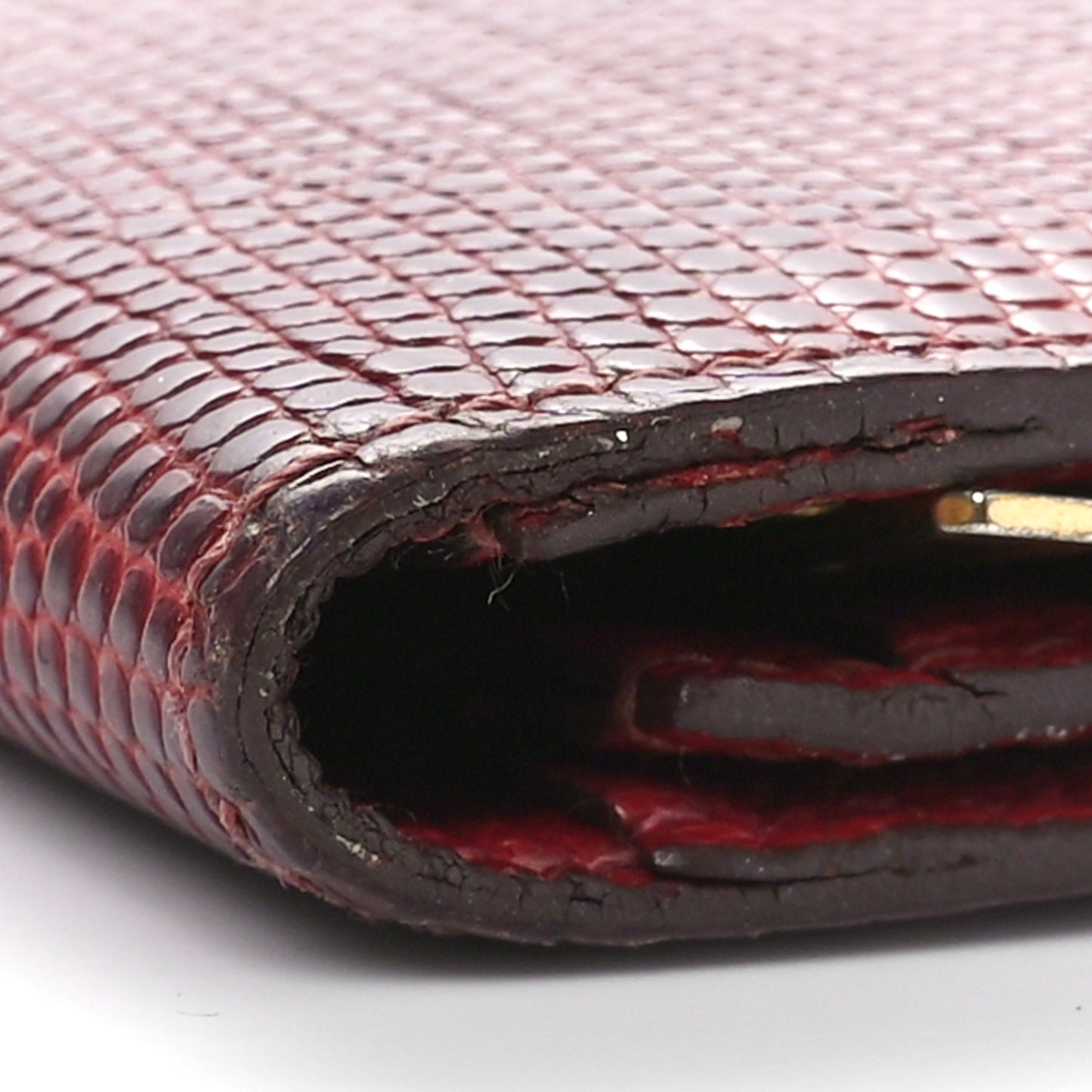 Lizard Bearn Gusset Wallet Rubis