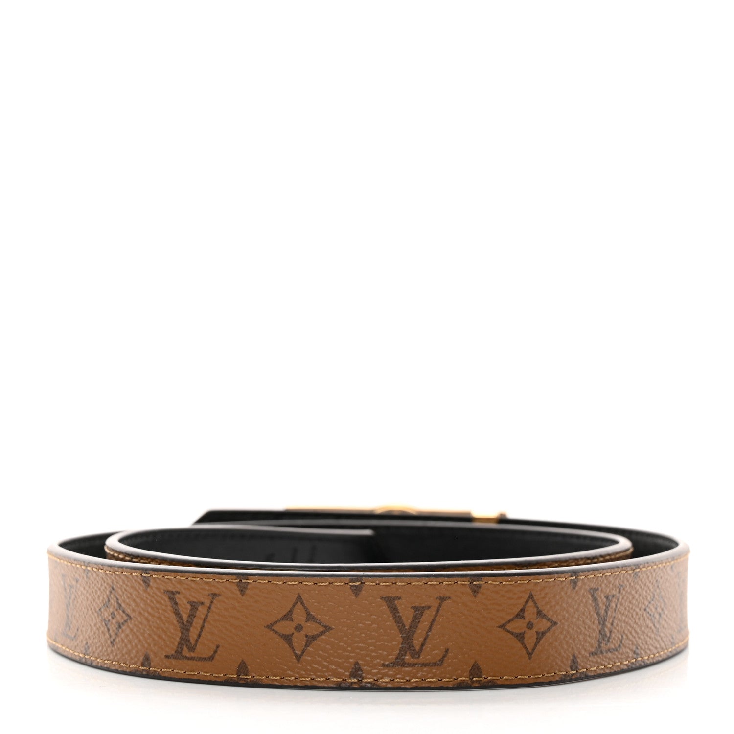 Louis Vuitton Monogram 25mm Dauphine Reversible Belt 90/36 Tan 2 of 5
