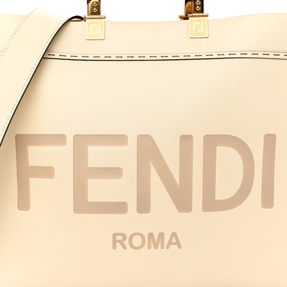 Fendi Vitello King Plexiglass Medium Fendi Sunshine Shopper Tote White Ice 7 of 9