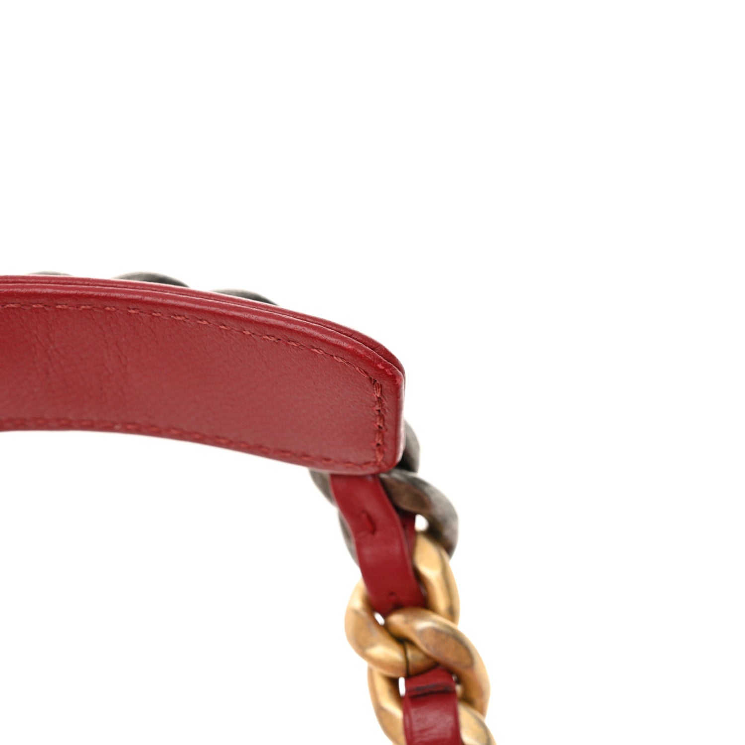Chanel Lambskin Quilted Large Chanel 19 Flap Red 11 of 12