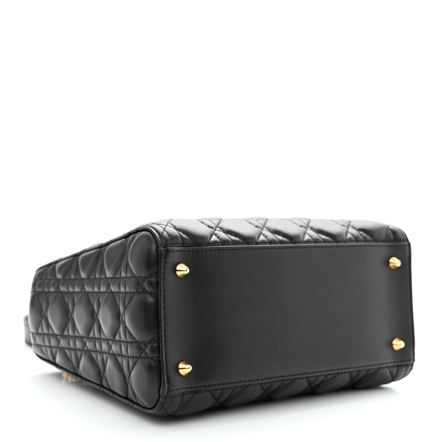 Christian Dior Lambskin Cannage Medium Lady Dior Black 4 of 10