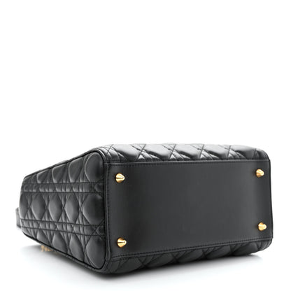 Christian Dior Lambskin Cannage Medium Lady Dior Black 4 of 10