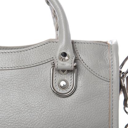 Balenciaga Chevre Silver Metallic Edge Hardware Mini City Gris Glace 12 of 13