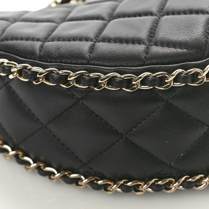 Chanel Lambskin Quilted Small Hobo Bag Black 9 of 10