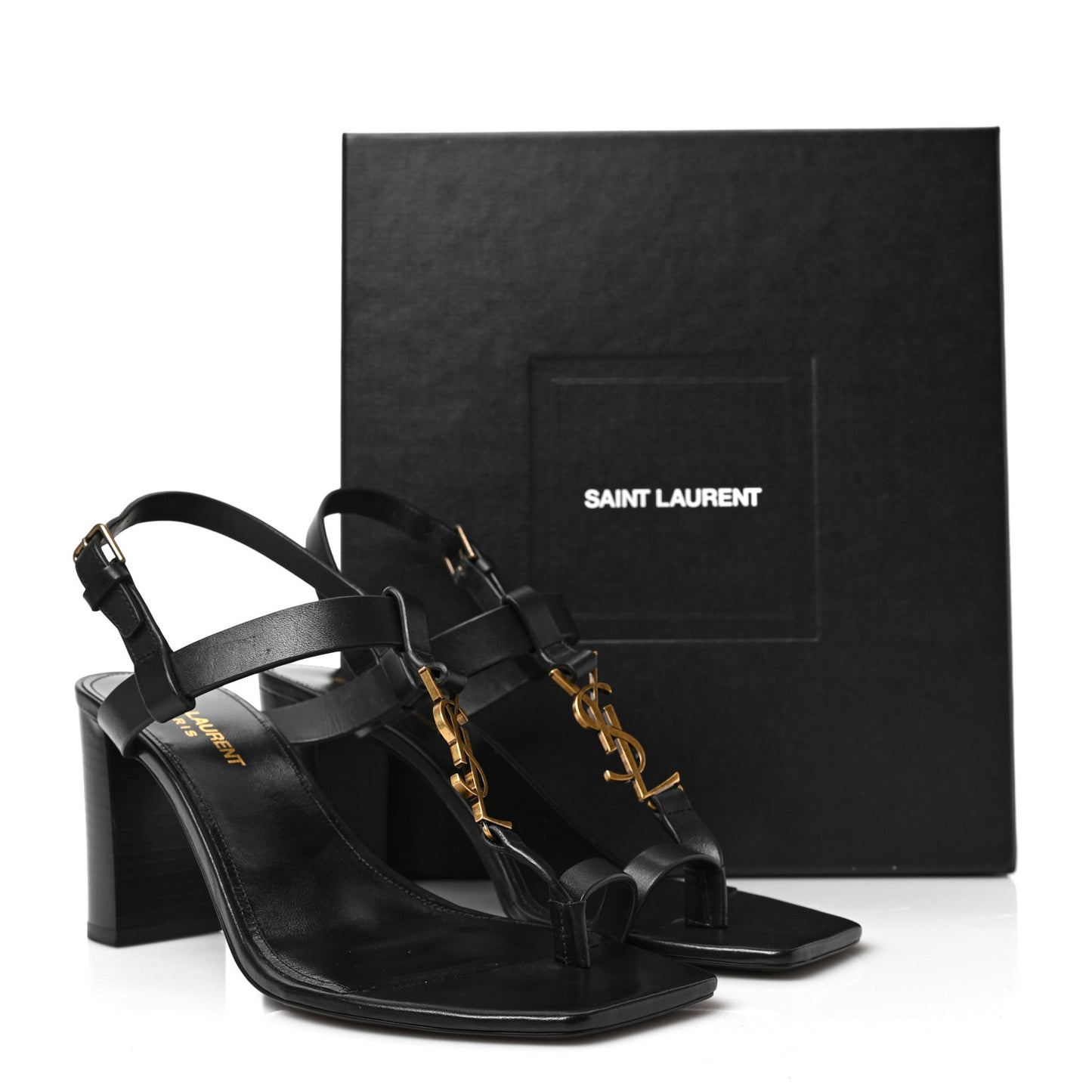 Calfskin Cassandra Sandals 39 Black