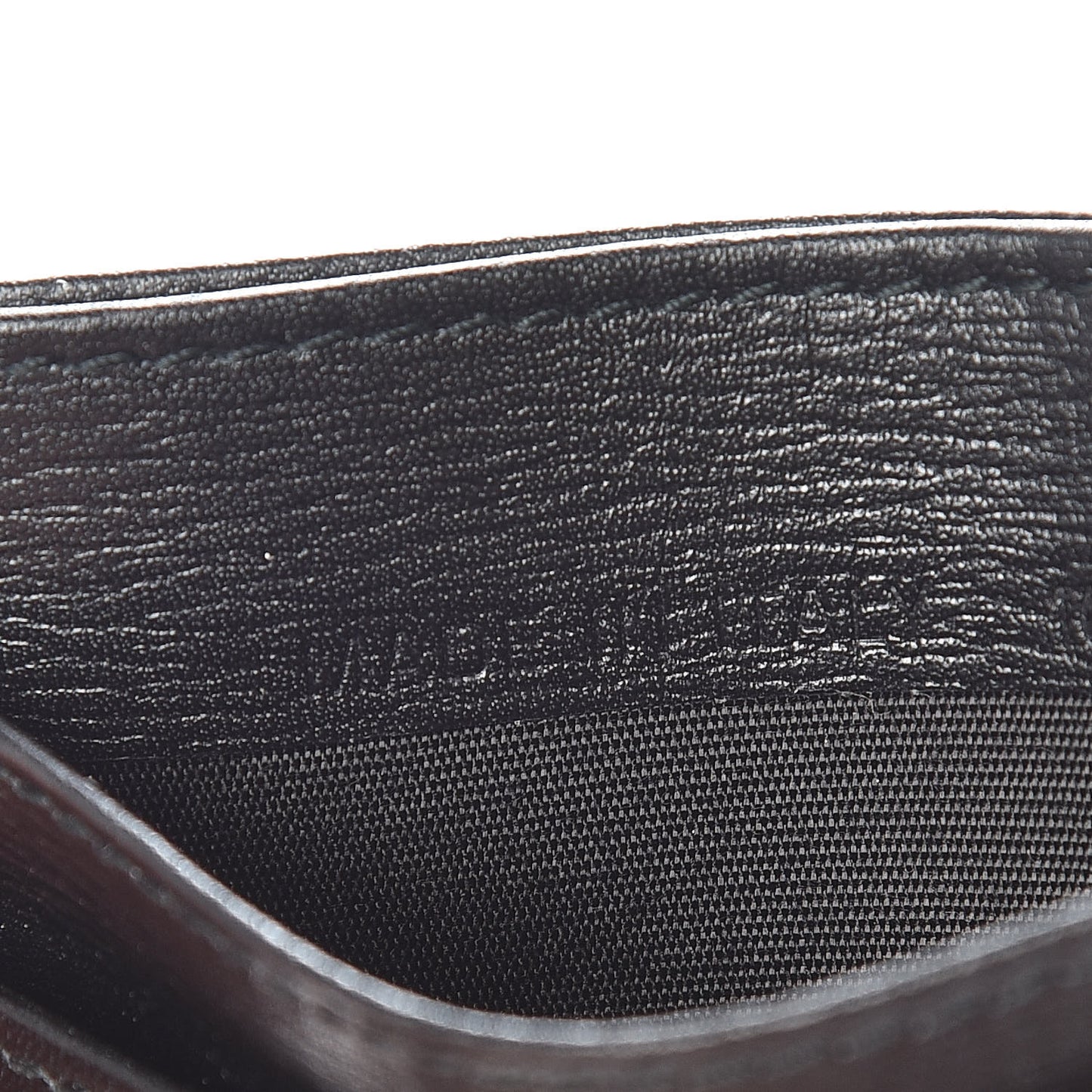 Calfskin Bee Signature Card Holder Black