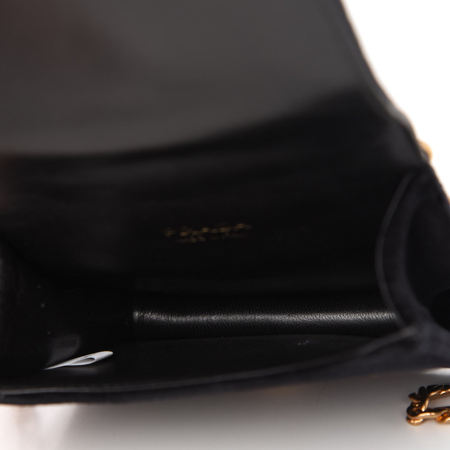 Velvet City Calfskin Micro Cahier Bag Black Alloro