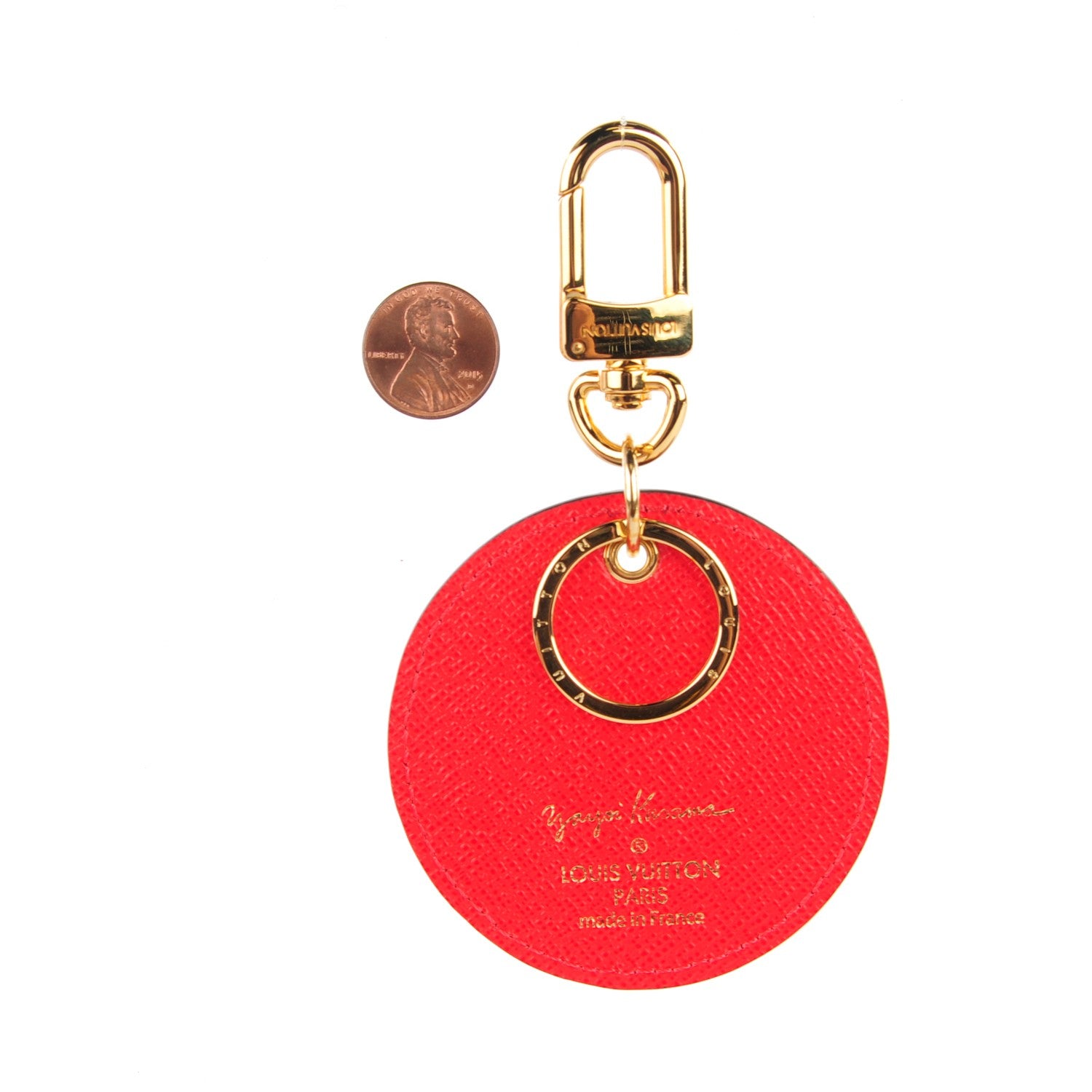Louis Vuitton Monogram Kusama Pumpkin Dots Key Holder Red 2 of 7