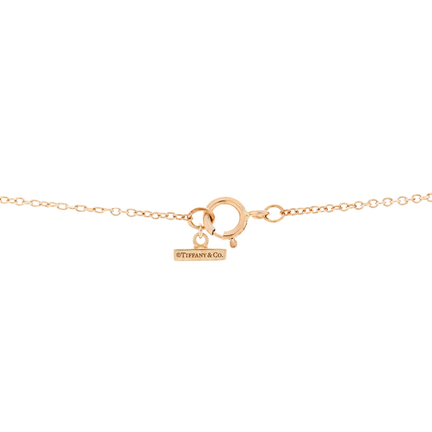 Tiffany 18K Yellow Gold Diamond Black Onyx 16mm T Circle Pendant Necklace 4 of 6