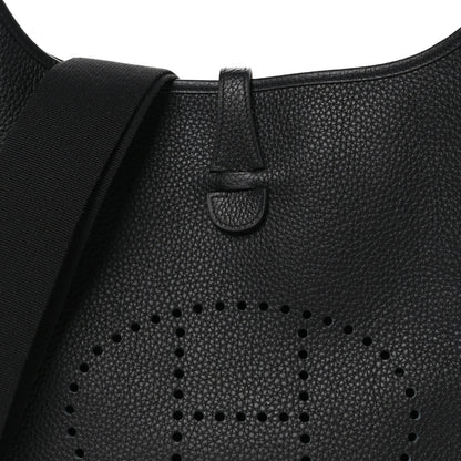 Hermes Taurillon Clemence Evelyne III PM Black 8 of 10