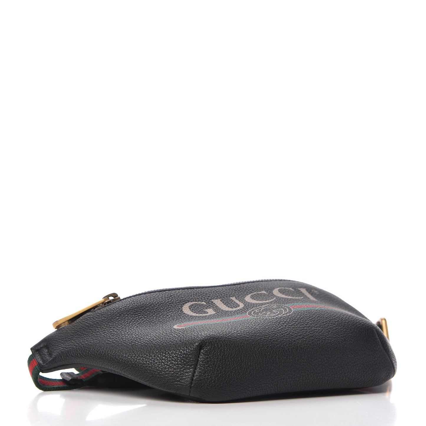 Grained Calfskin Small Logo Belt Bag Black
