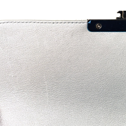 Chanel Metallic Sheepskin Quilted Beauty Lock Flap Silver 13 of 16