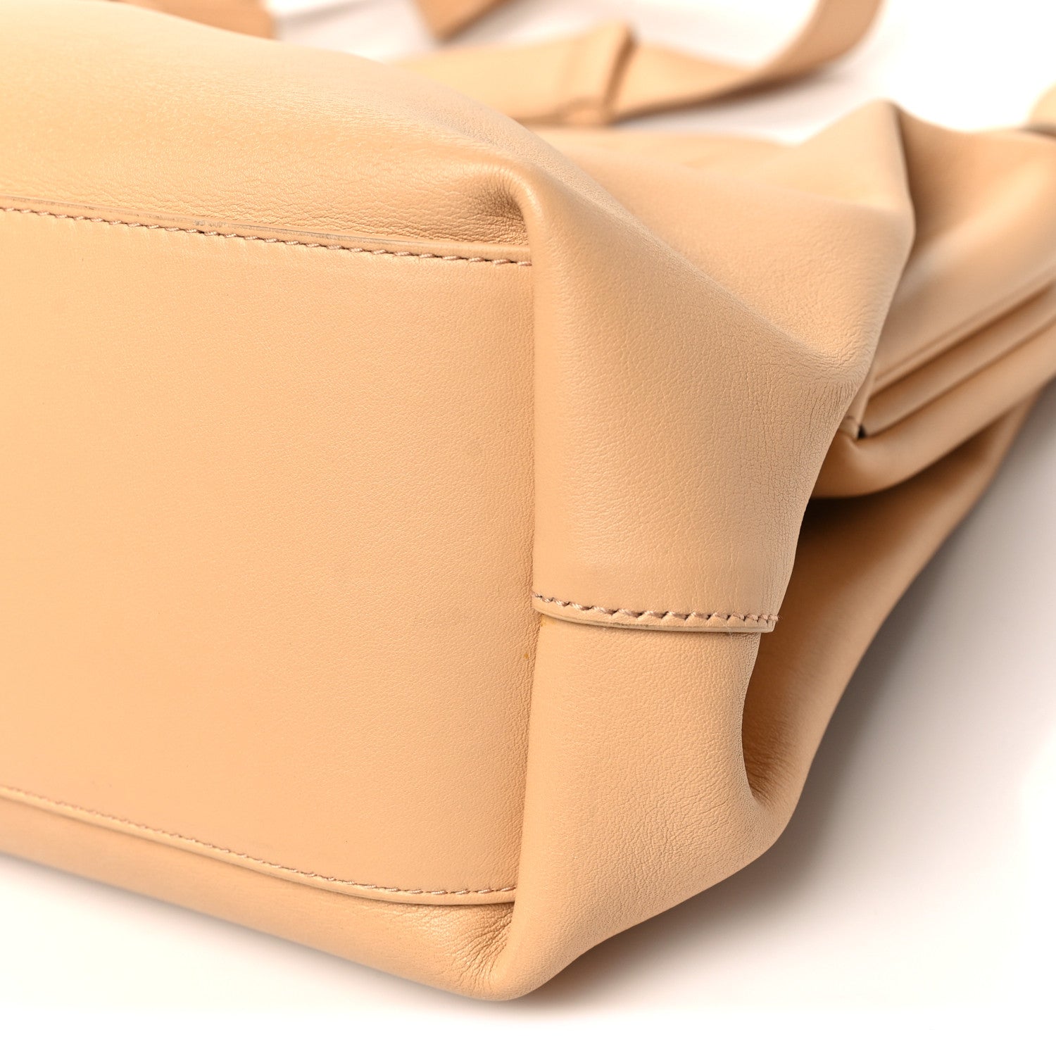 Bottega Veneta Calfskin Medium The Point Triangle Bag Almond