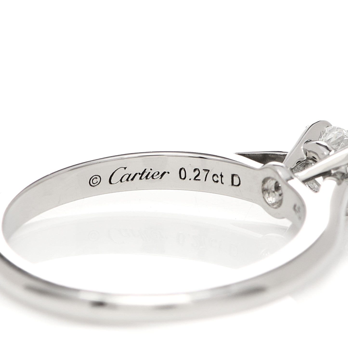 Platinum Diamond .27ct 1895 Solitaire Engagement Ring 45 3.25