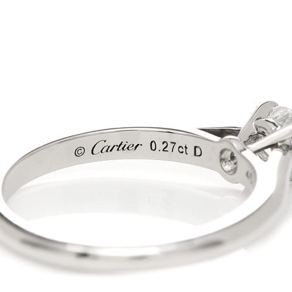 Cartier Platinum Diamond .27ct 1895 Solitaire Engagement Ring 45 3.25 5 of 6