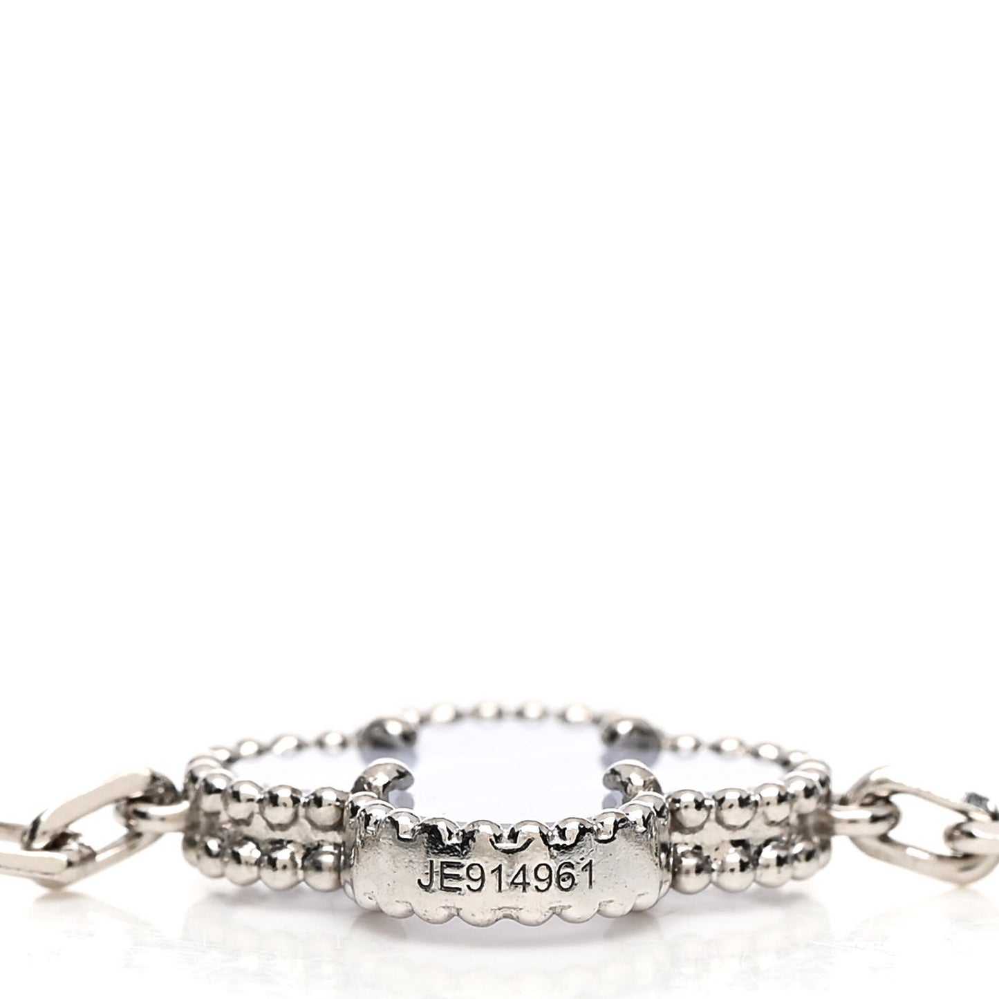 18K White Gold Chalcedony 5 Motifs Vintage Alhambra Bracelet