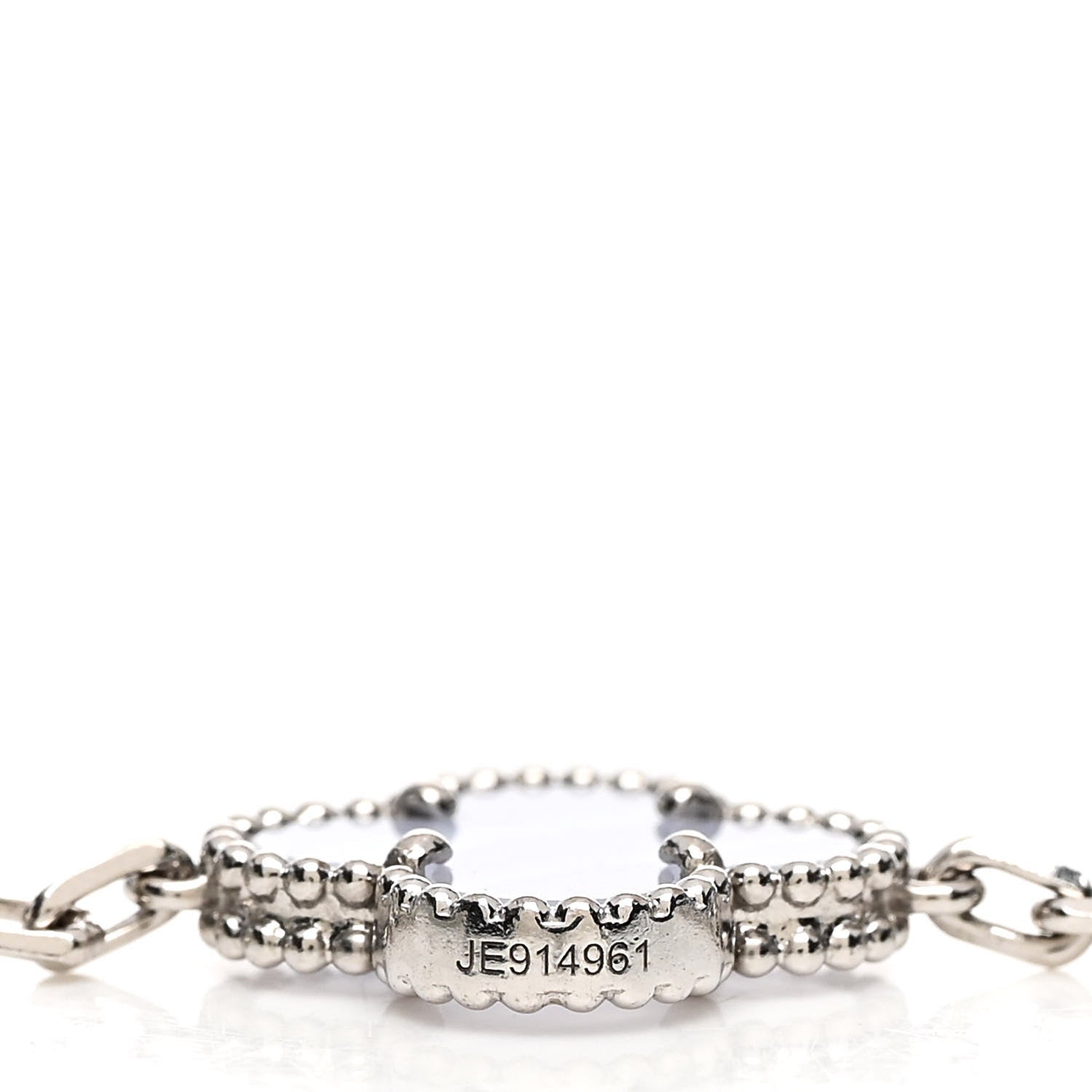 Van Cleef & Arpels 18K White Gold Chalcedony 5 Motifs Vintage Alhambra Bracelet 3 of 4