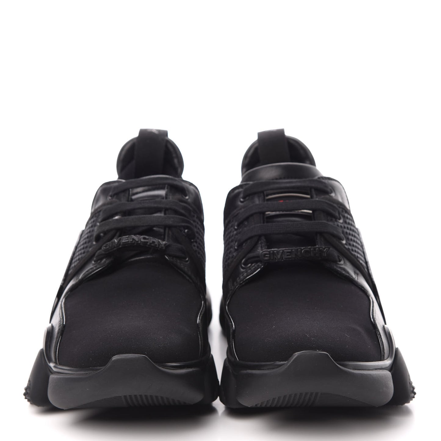 Calfskin Neoprene Jaw Low Sneakers 41 Black