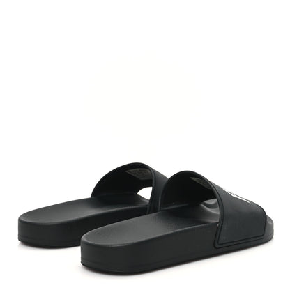 Balenciaga Rubber Paris Logo Womens Slide Sandals 35 Black 5 of 9