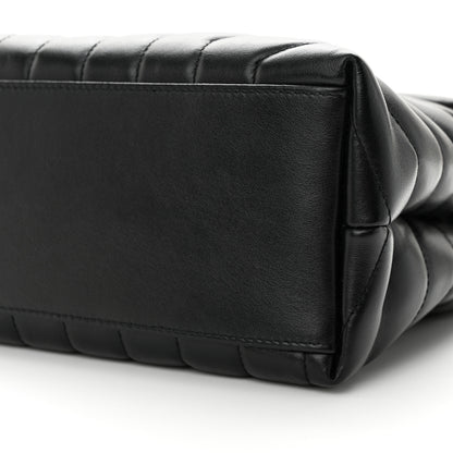 Saint Laurent Calfskin Y Quilted Monogram Medium Loulou Chain Satchel Black 10 of 10
