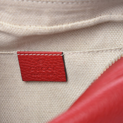 Gucci Pebbled Calfskin Small Soho Disco Bag Vibrant Red 6 of 11