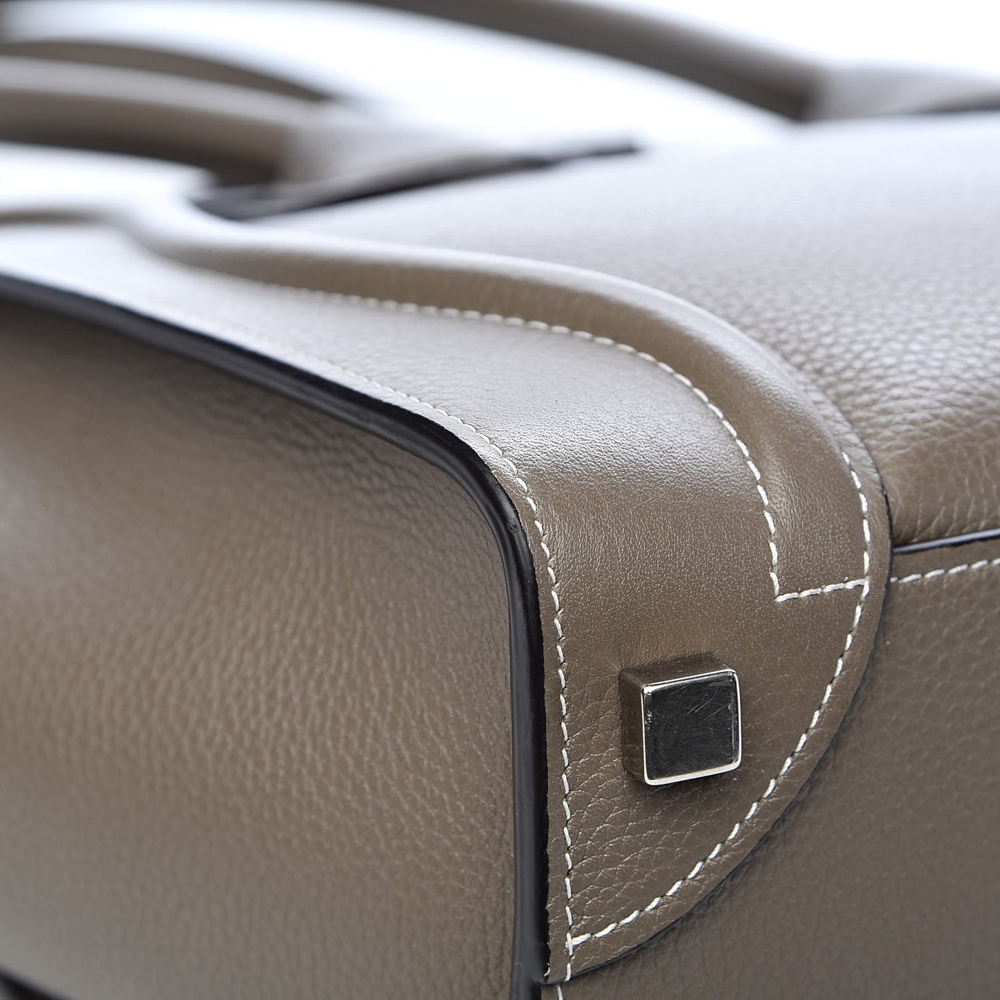 Drummed Calfskin Micro Luggage Souris