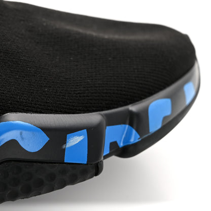 Balenciaga Neoprene Knit Mens Speed Graffiti Sneakers 42 Black Blue 10 of 11