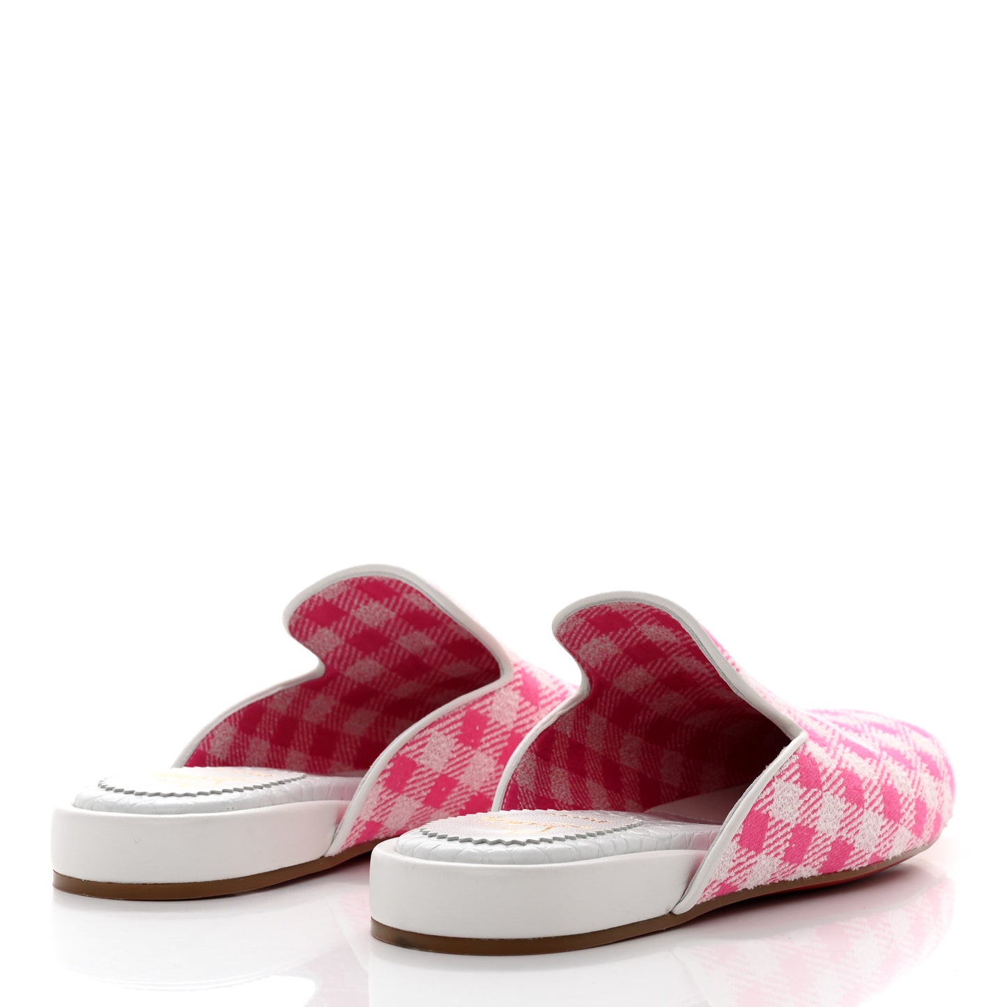 Toile Alligator Embossed Navy Coolito Flat 37.5 Rose White