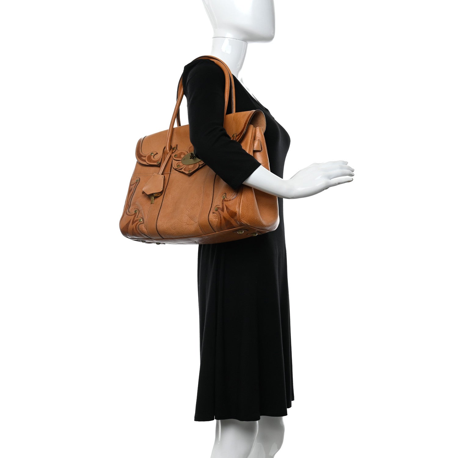 Mulberry Grained Calfskin Tooled Darwin Bayswater Oak 3 of 15