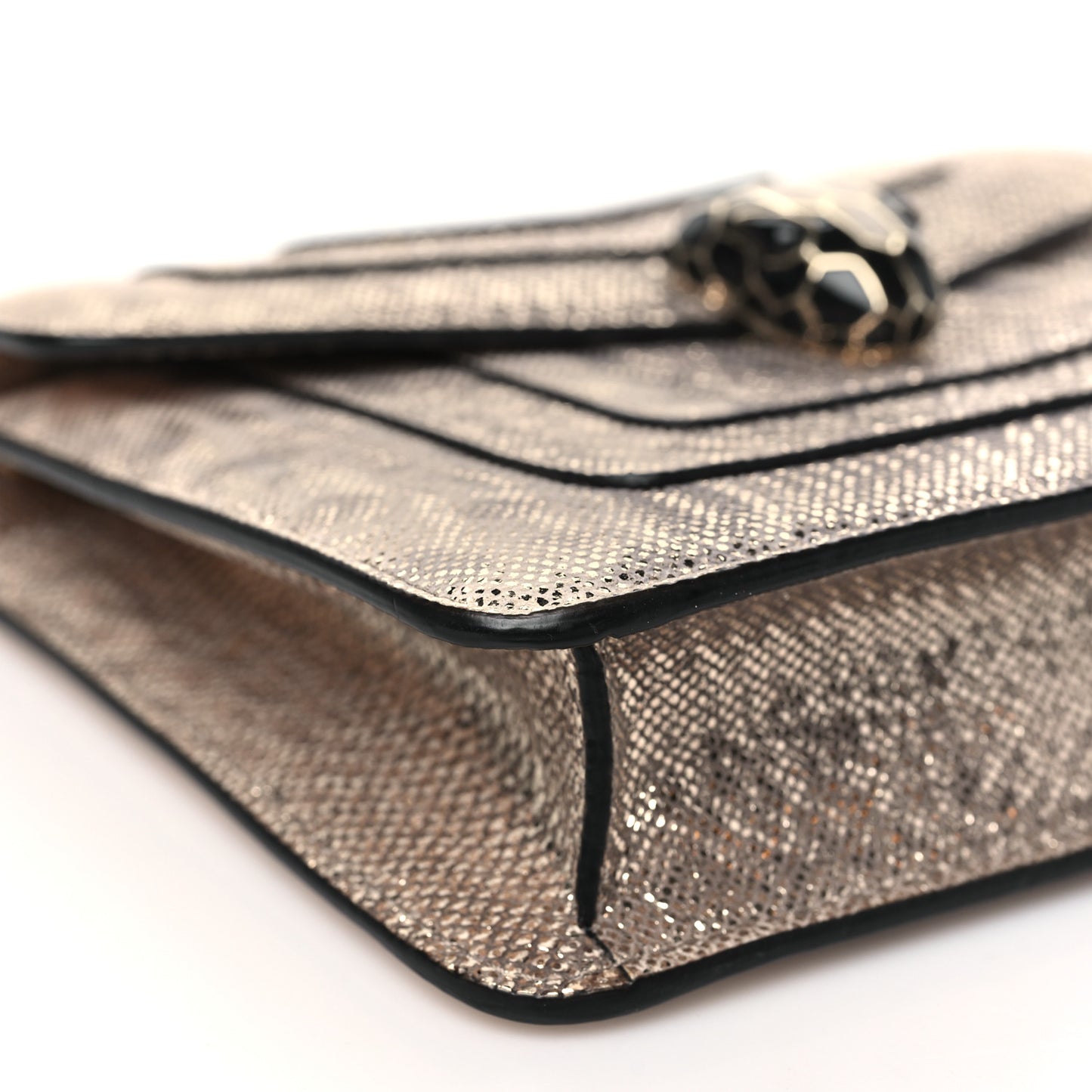 Metallic Karung Serpenti Forever Crossbody Gold