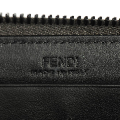 Fendi Vitello Elite Monster Bag Bug Zip Around Wallet Asphalt 6 of 8