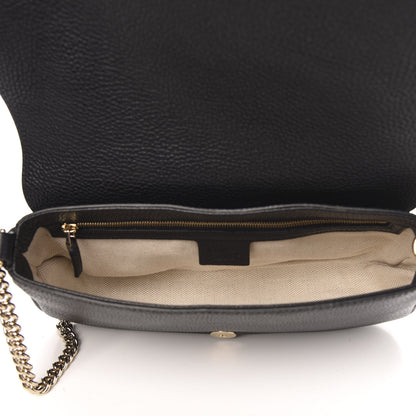 Gucci Pebbled Calfskin Medium Soho Flap Crossbody Black 5 of 10