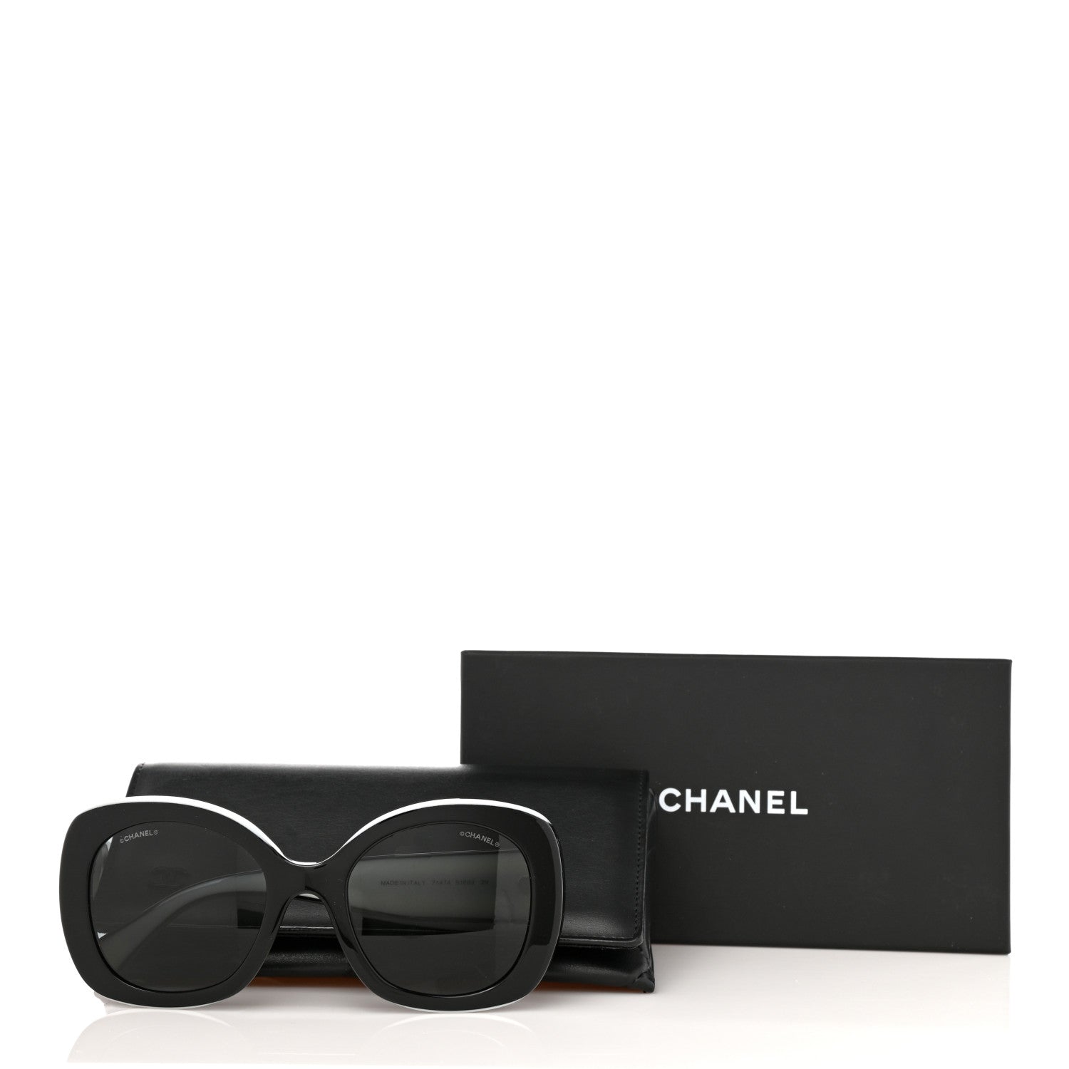 Chanel Acetate Sunglasses 71414 Black White 10 of 10