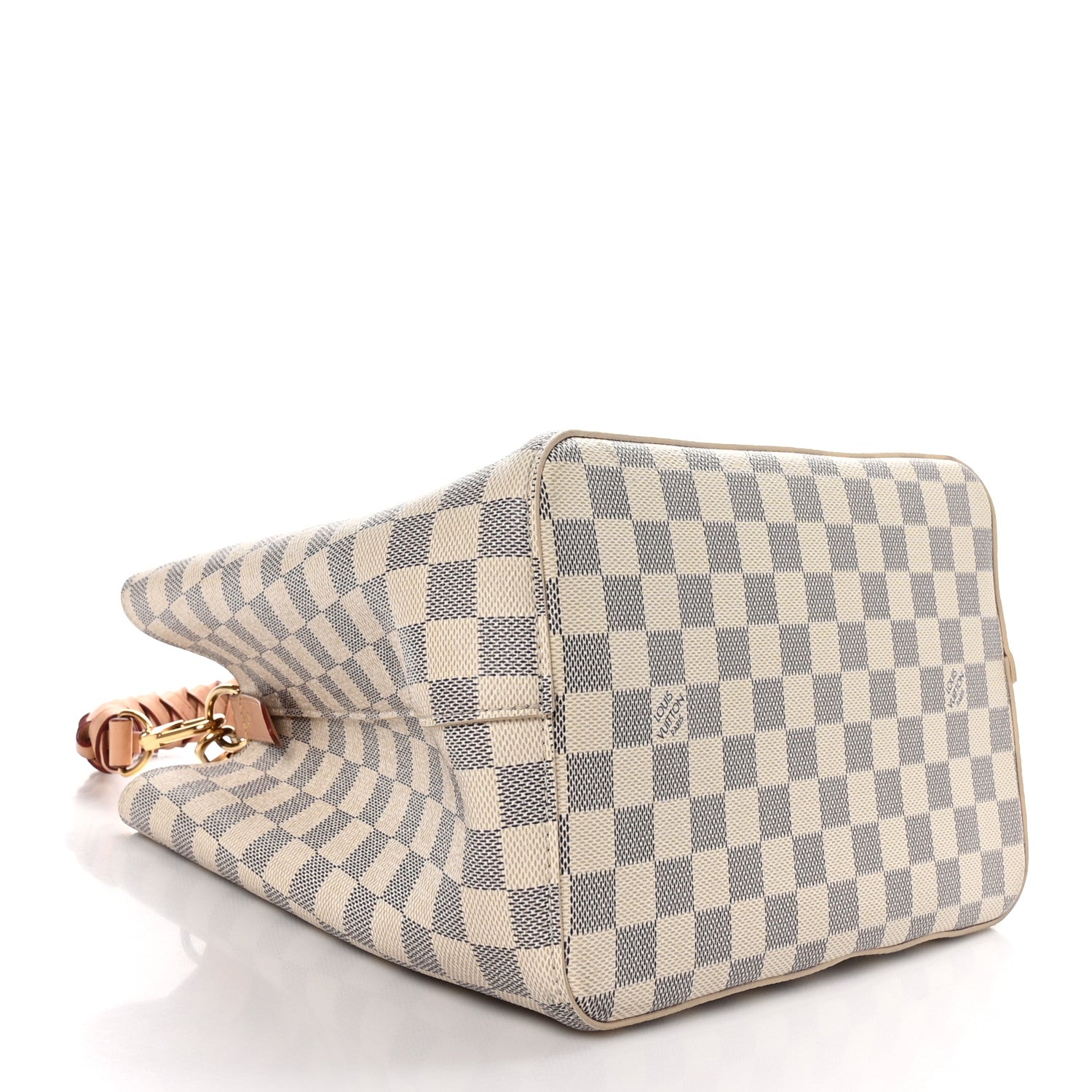 Louis Vuitton LOUIS VUITTON Damier Azur Braided Neonoe MM Peach Cream 4 of 11