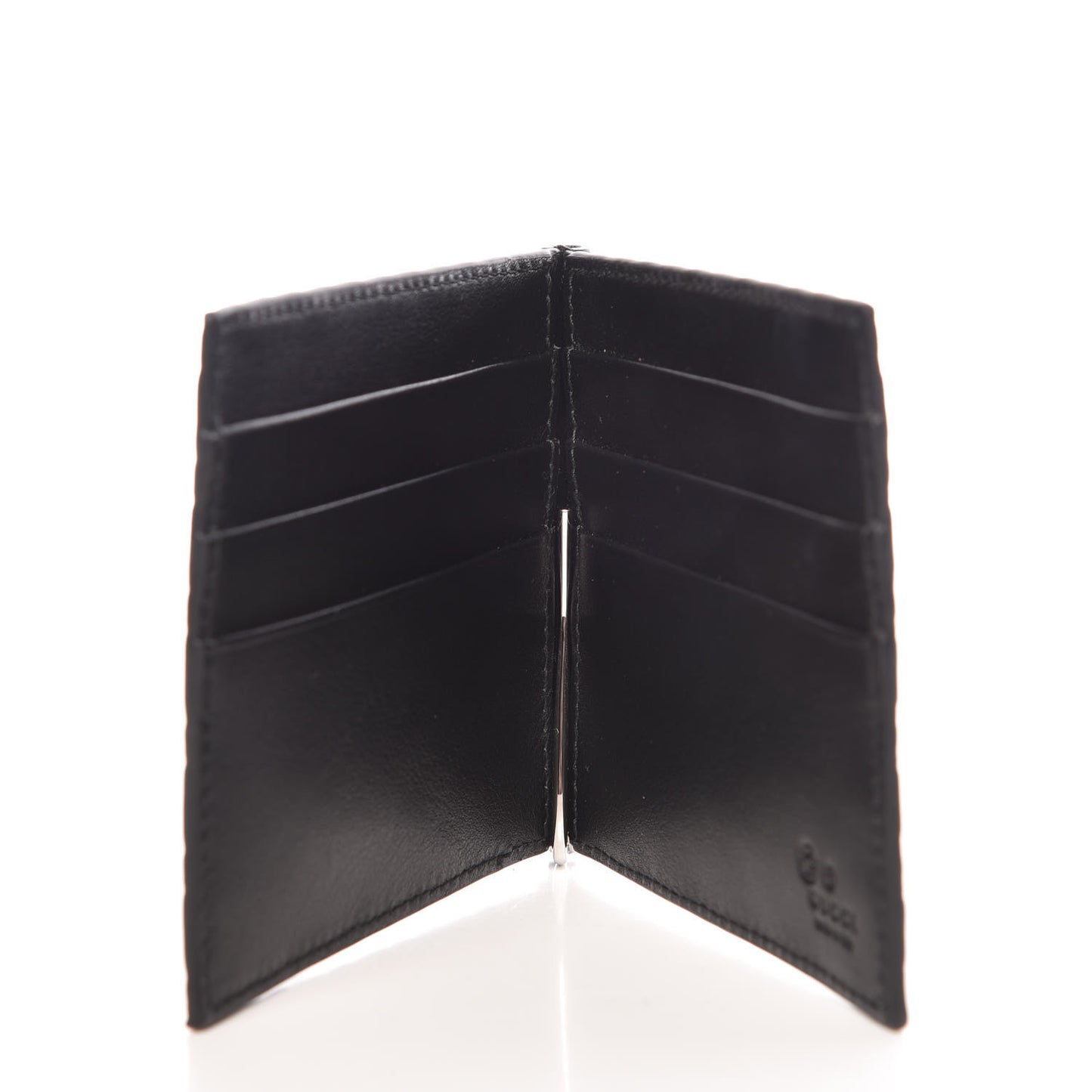 Microguccissima Bi-Fold Money Clip Wallet Black