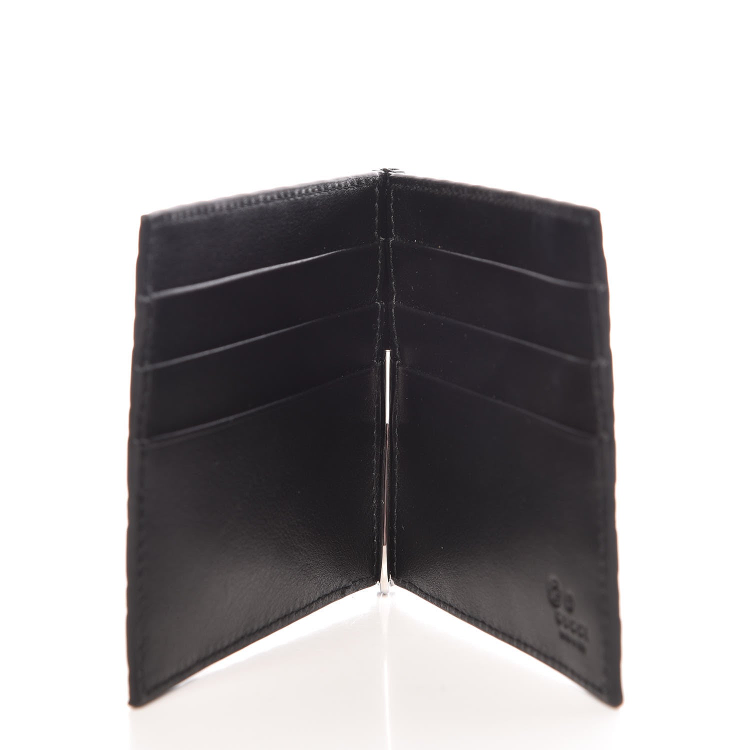 Gucci Microguccissima Bi-Fold Money Clip Wallet Black 5 of 9
