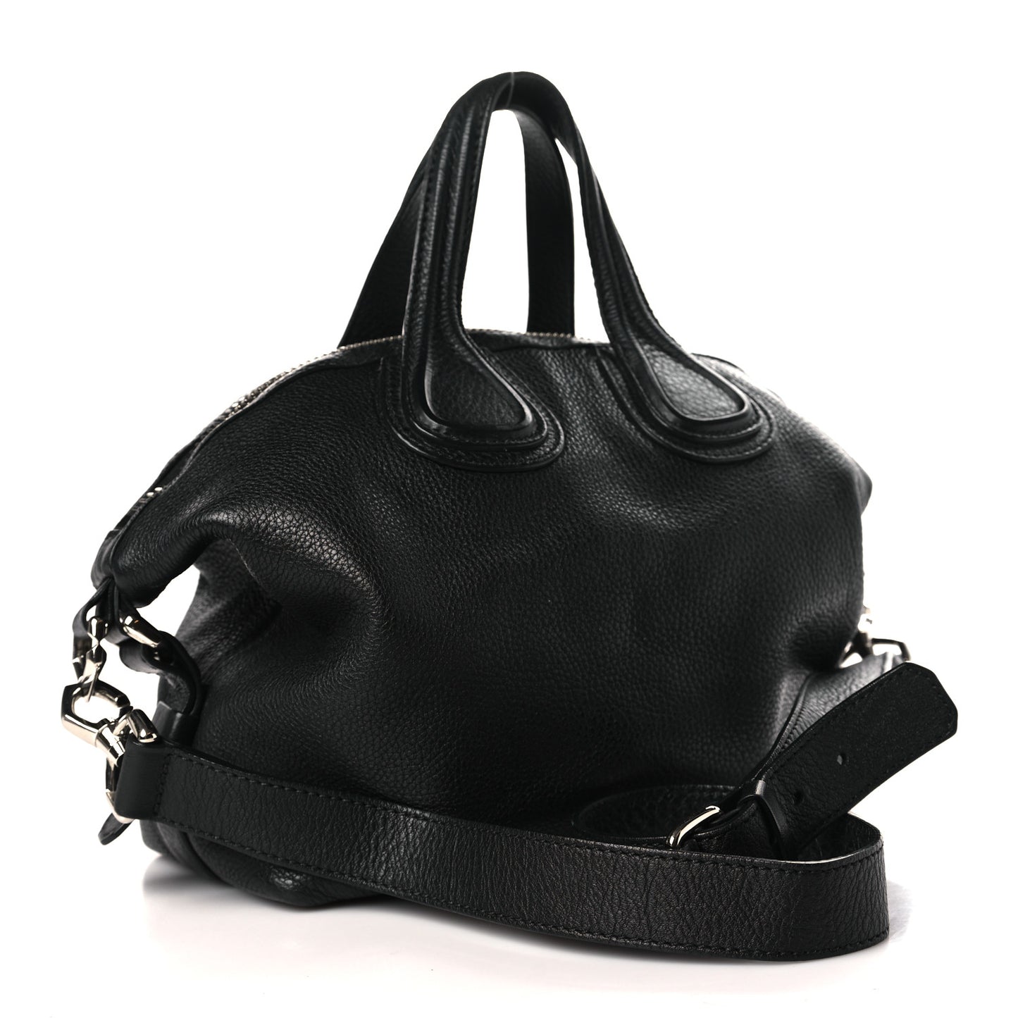 Pebbled Calfskin Small Nightingale Black