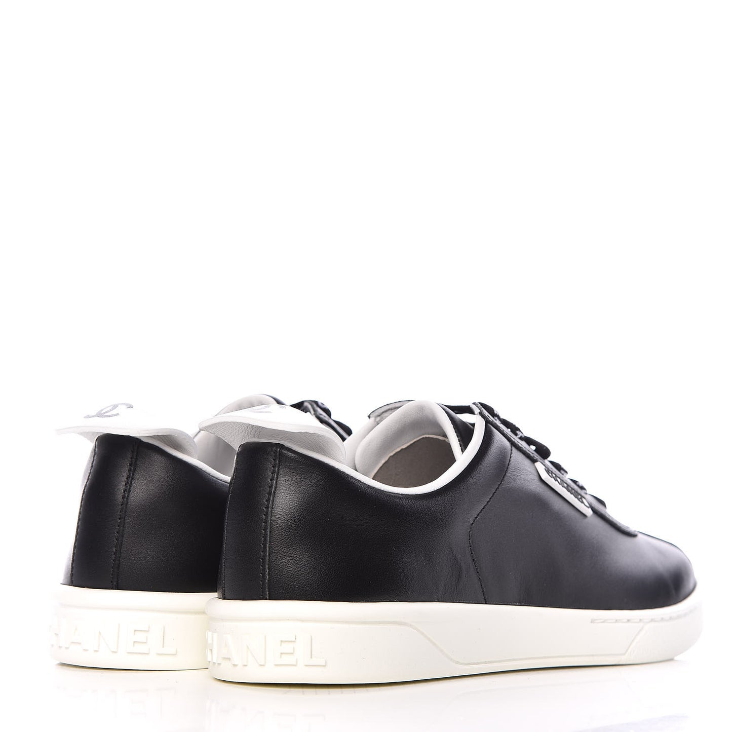 Calfskin CC Womens Sneakers 38.5 Black