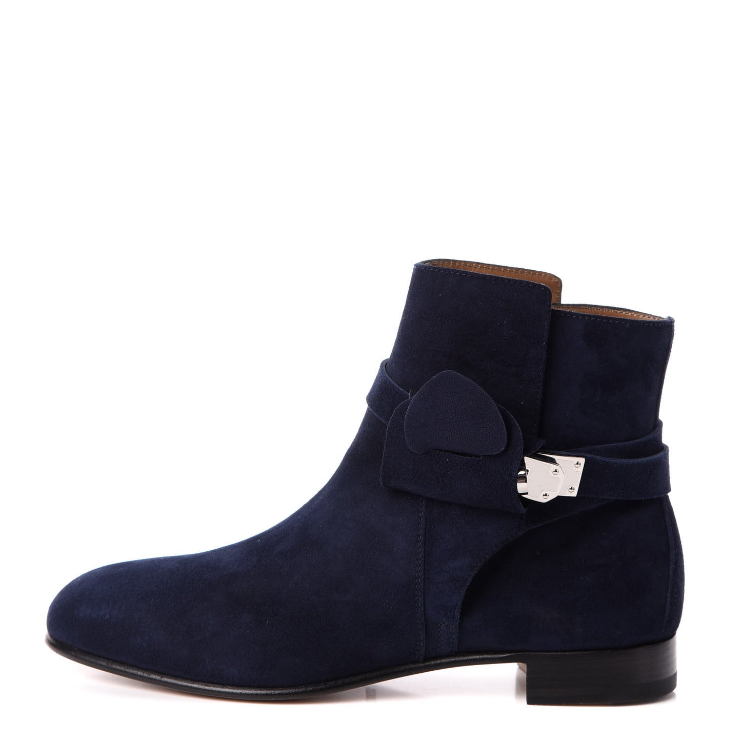 Suede Calfskin Neo Ankle Boots 36 Marine