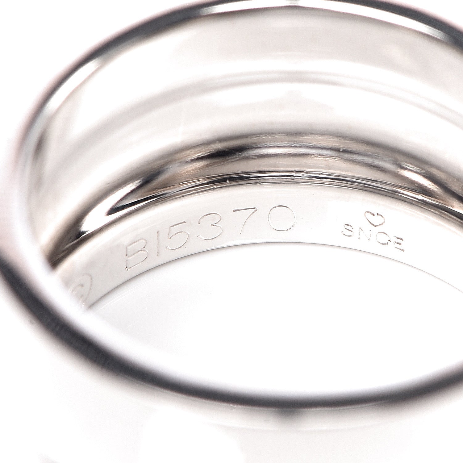Cartier 18K White Gold 11mm Wide LOVE Ring 51 5.75 6 of 6