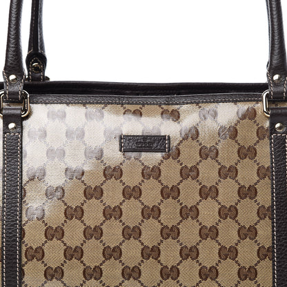 Gucci Crystal Monogram Large Joy Tote Beige Ebony Testa di Moro 9 of 9