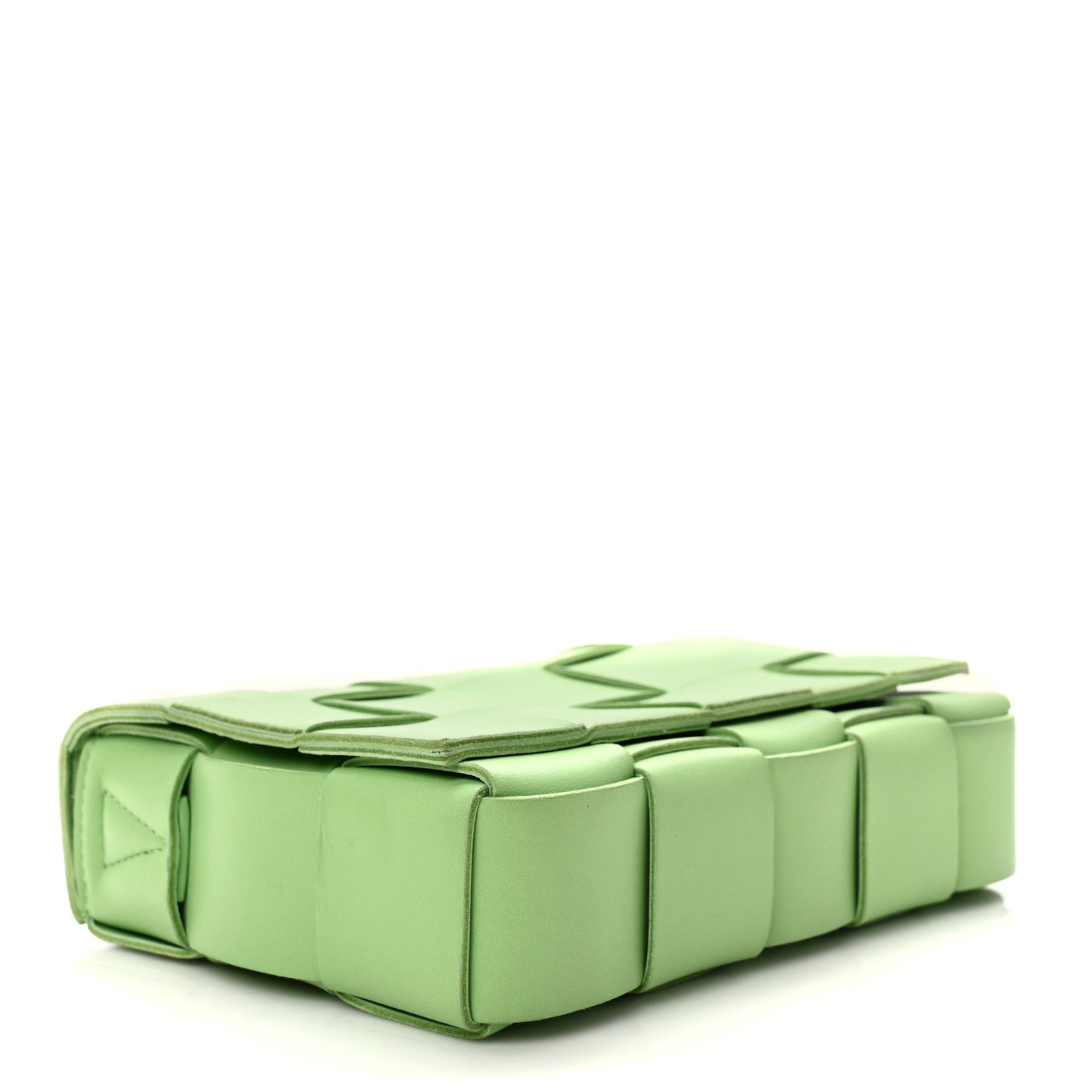 Lambskin Maxi Intrecciato Cassette Crossbody Bag Pistachio
