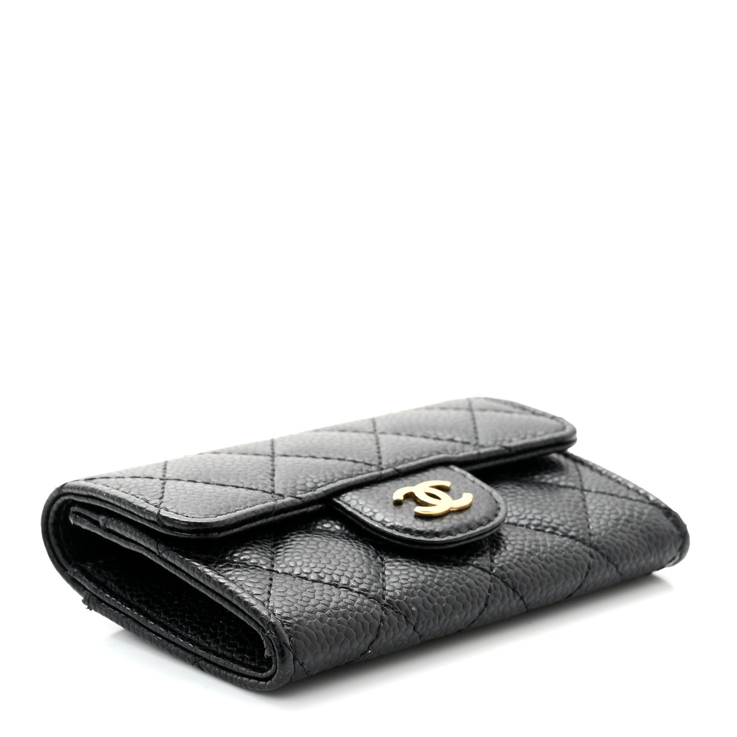 Chanel Caviar Quilted Flap Card Holder Wallet Black 4 of 8