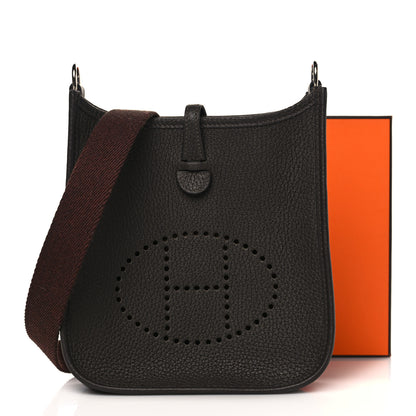 Hermes Taurillon Clemence Amazone Evelyne TPM Ebene Havane 10 of 10
